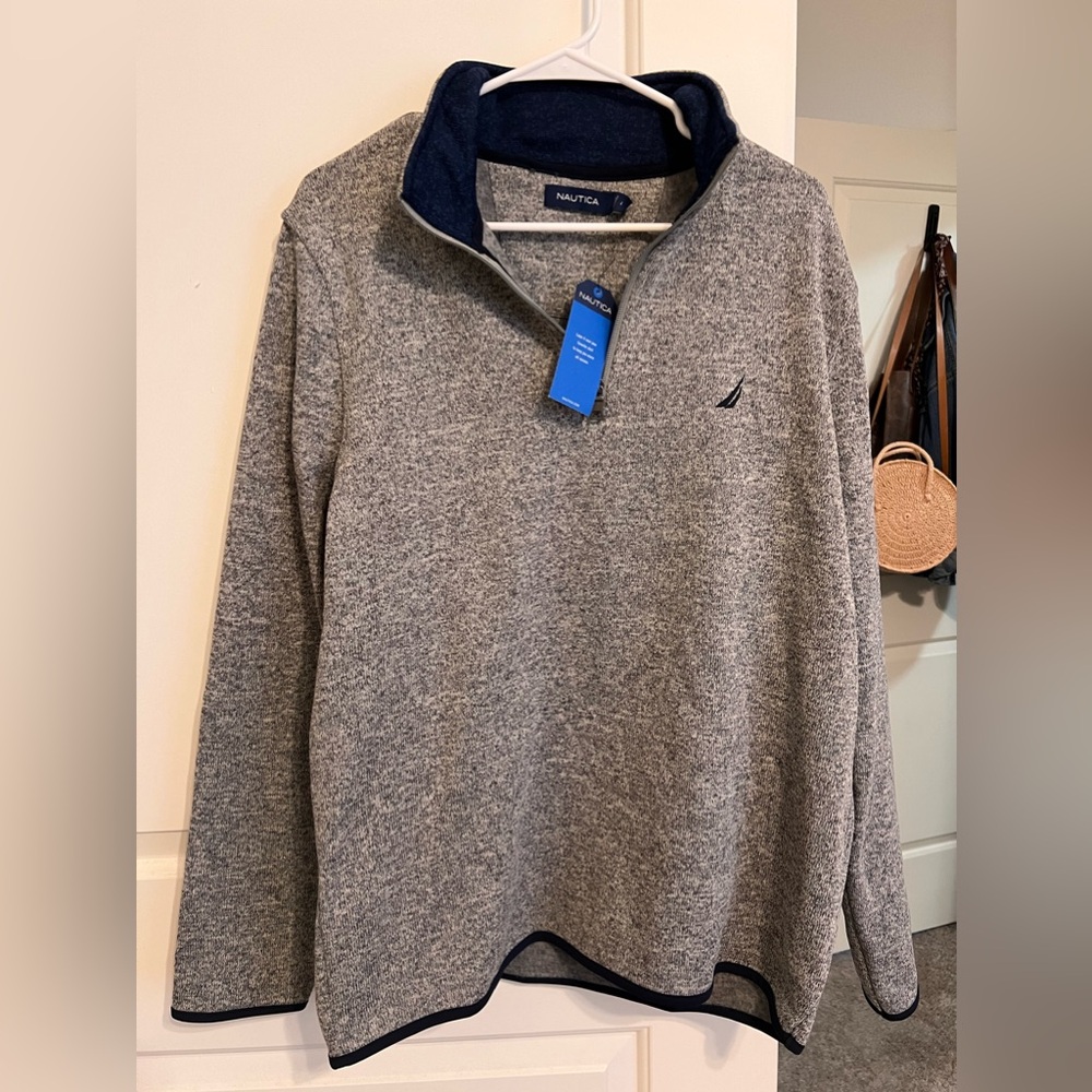 NWT Nautica Men’s Quarter Zip Sweater